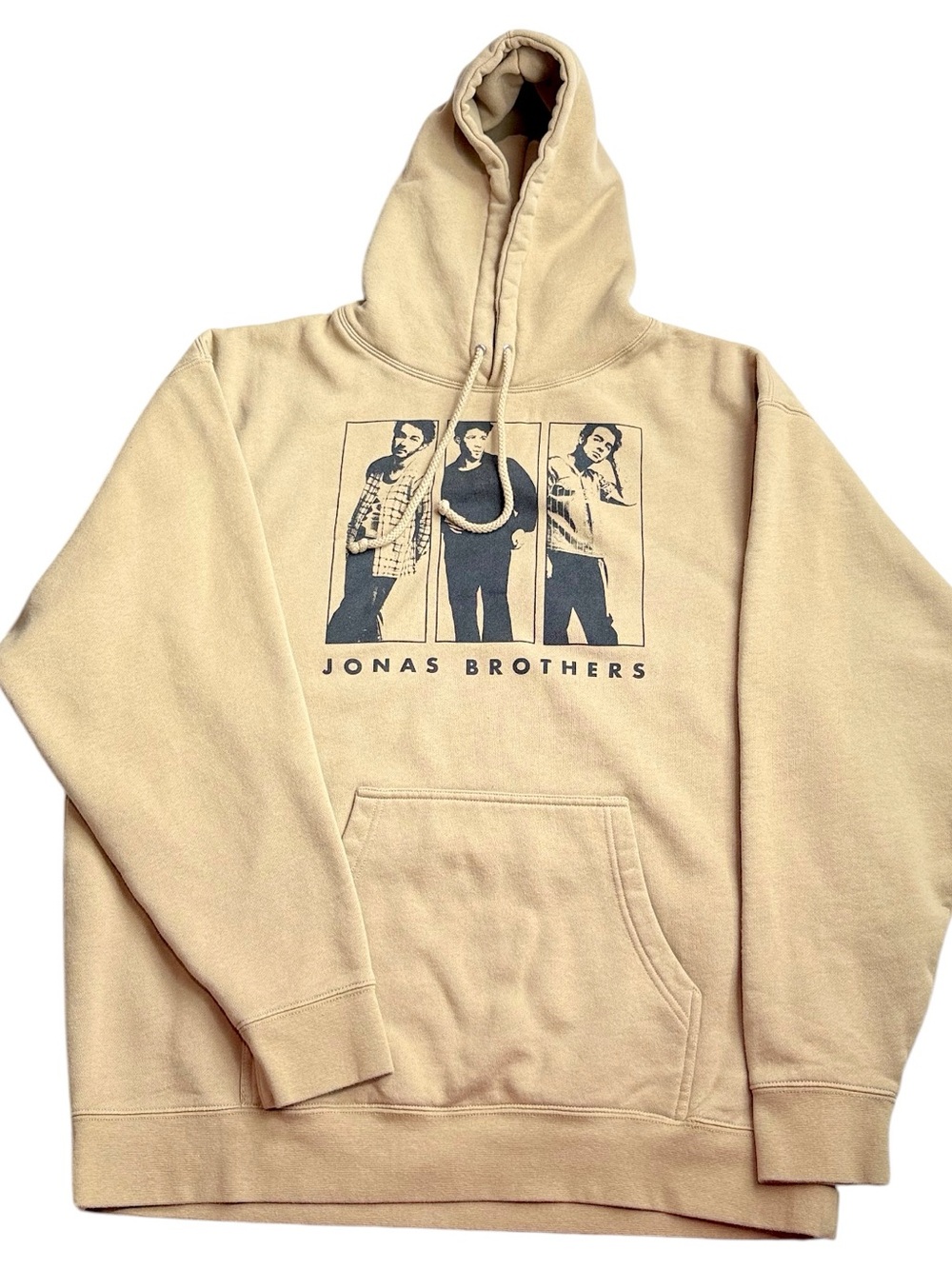 Jonas Brothers 2023 Tour Hoodie Adult 2XL Beige Concert Merch Pullover
